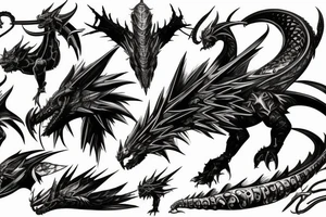 a cyberpunk dragon tattoo idea