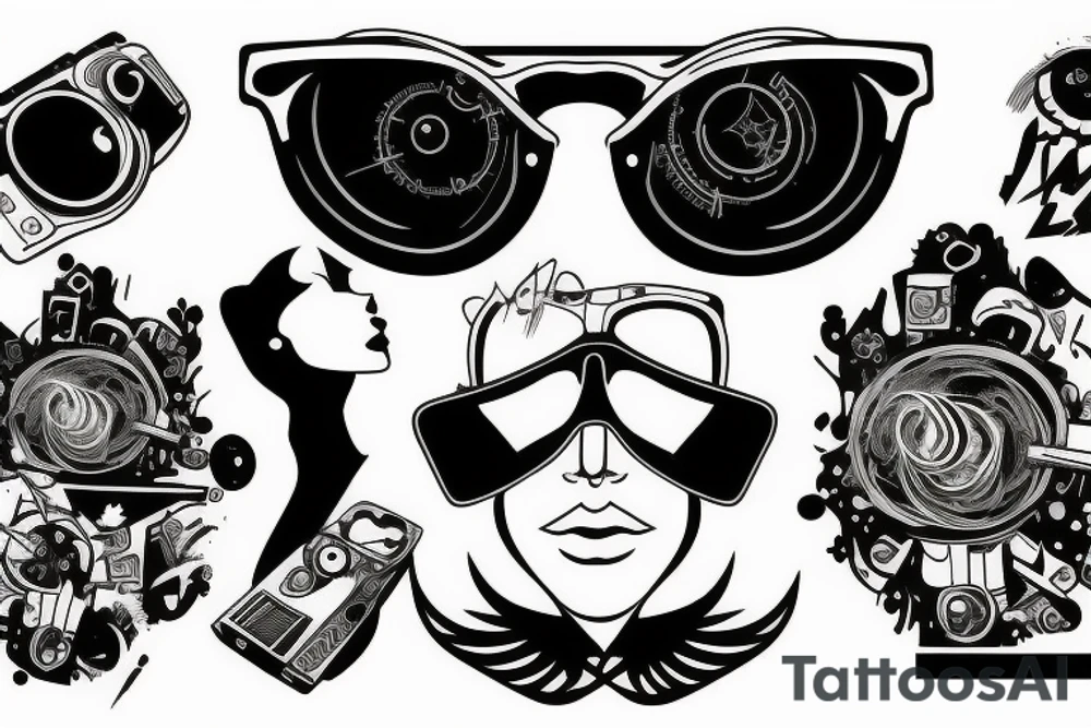 a cyberpunk glasses tattoo idea