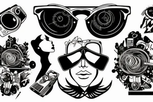 a cyberpunk glasses tattoo idea
