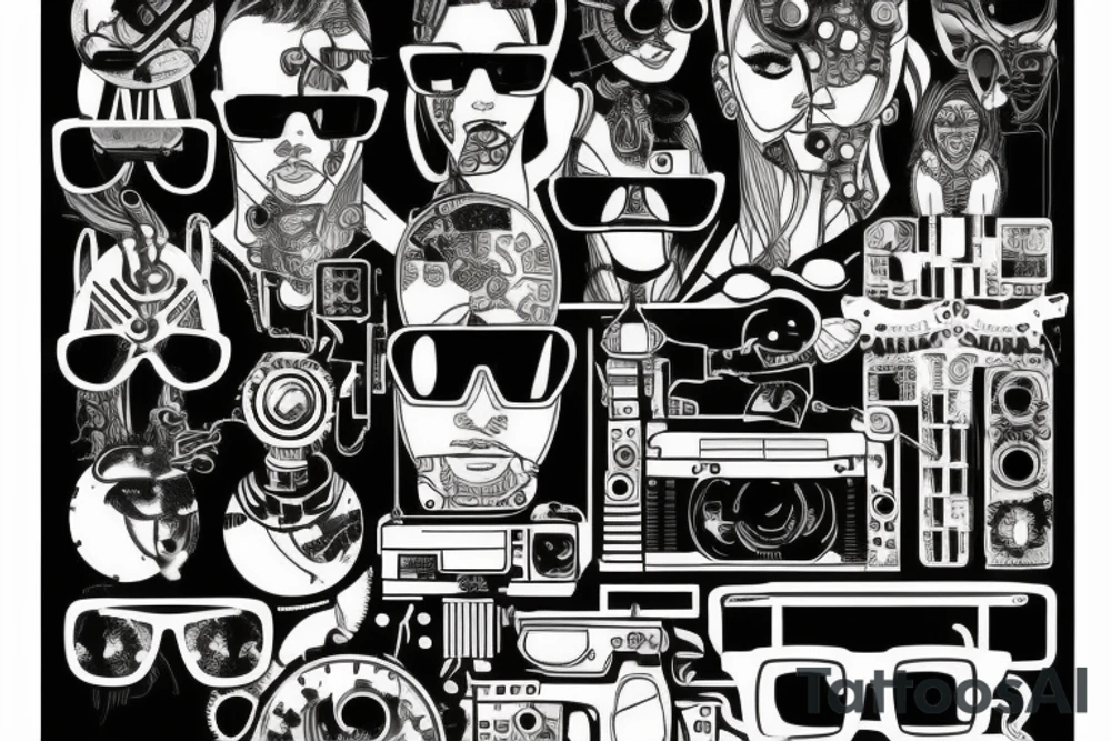 a cyberpunk glasses tattoo idea