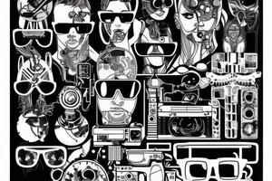 a cyberpunk glasses tattoo idea