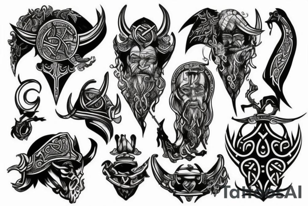 Viking berseker tattoo idea