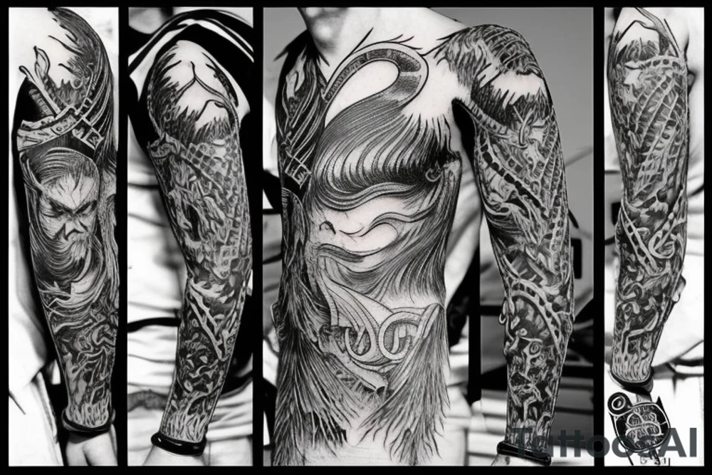 Phoenix viking tattoo idea