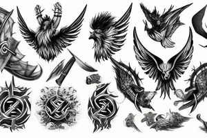 Phoenix viking tattoo idea