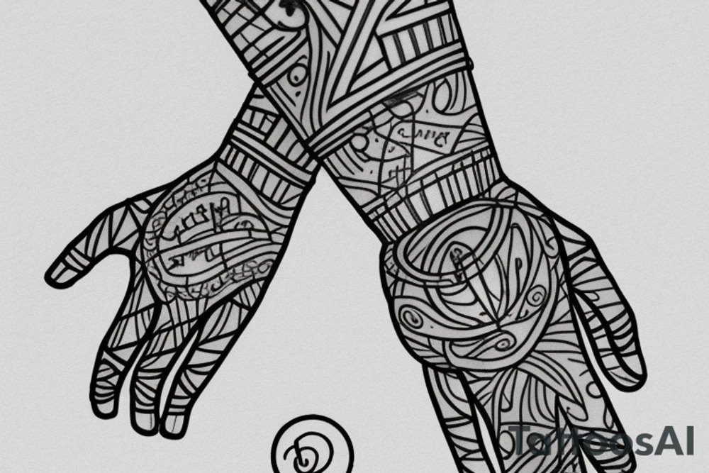 a hand holding up a lantern tattoo idea