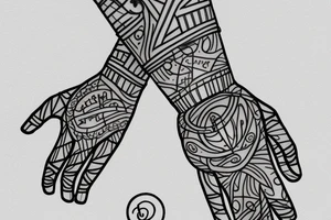 a hand holding up a lantern tattoo idea