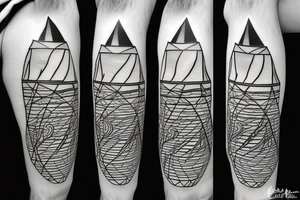lightning bolt striking a light house tattoo idea