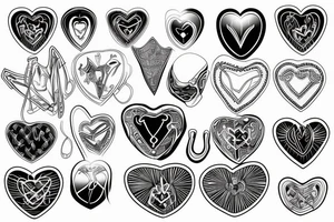 heart rhythm with medical shield tattoo idea