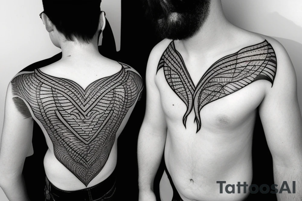 heart rhythm with medical shield tattoo idea