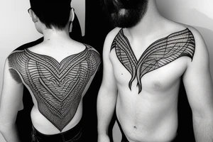 heart rhythm with medical shield tattoo idea