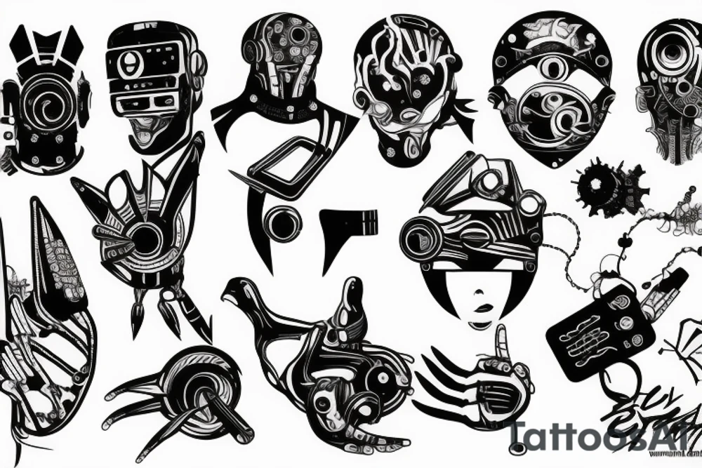 Cyber security and cyber punk tattoo idea