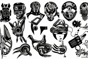 Cyber security and cyber punk tattoo idea