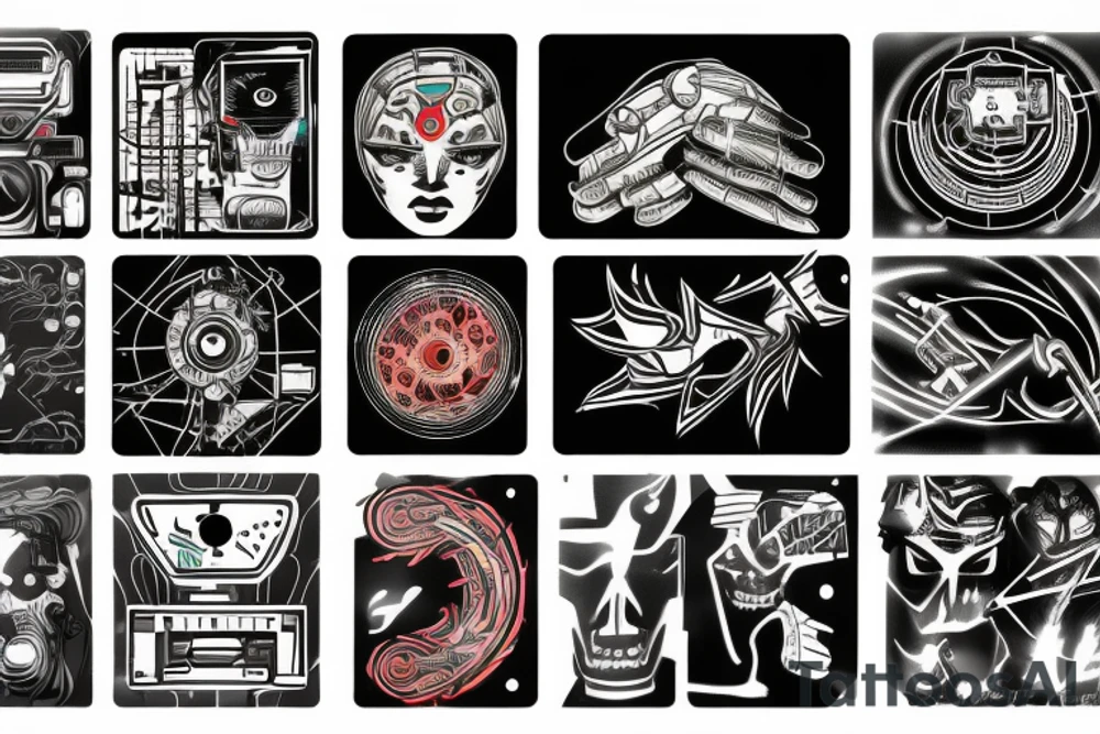 Cyber security and cyber punk tattoo idea