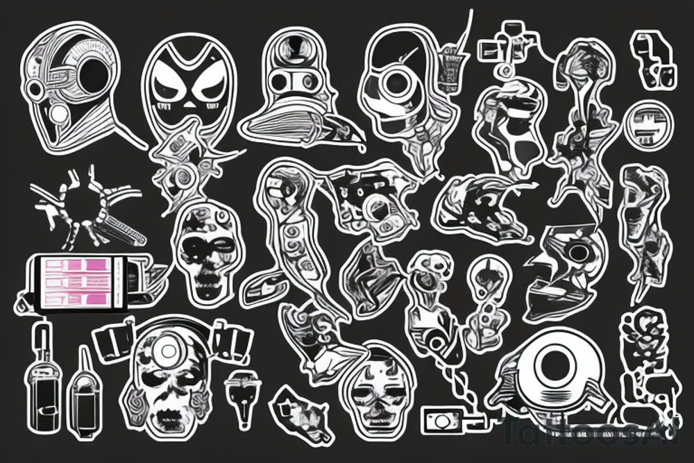 Cyber security and cyber punk tattoo idea