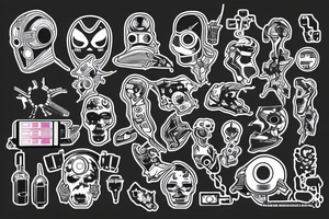 Cyber security and cyber punk tattoo idea