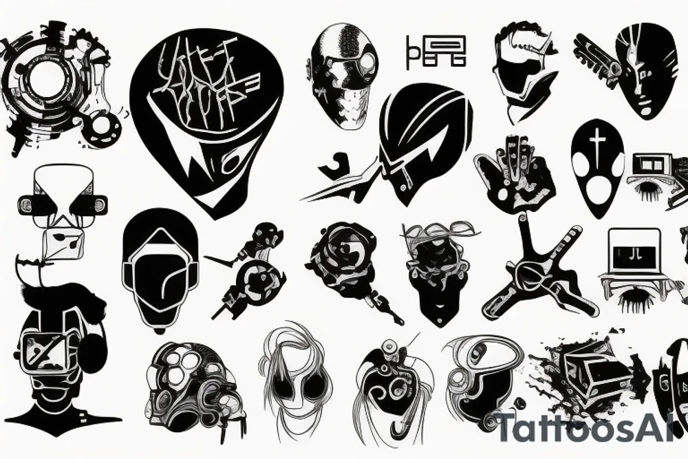 Cyber security and cyber punk tattoo idea