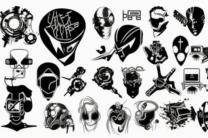 Cyber security and cyber punk tattoo idea