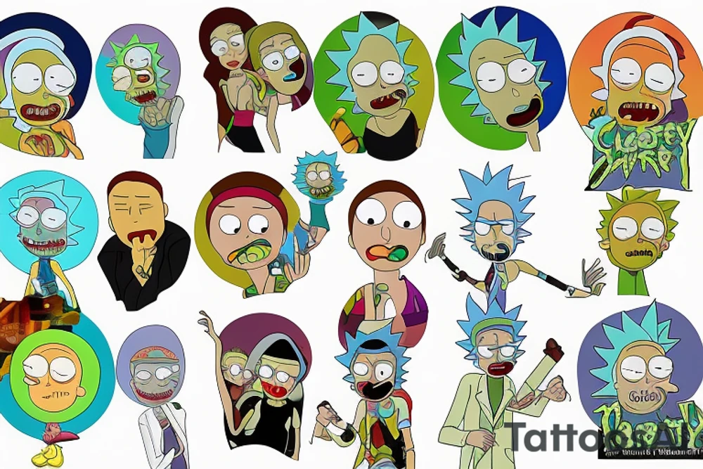 Cyber security and Rick and morty tattoo idea