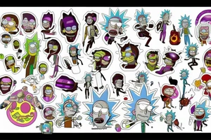 Cyber and Rick and morty tattoo idea