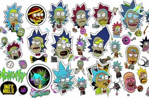 Cyber and Rick and morty tattoo idea
