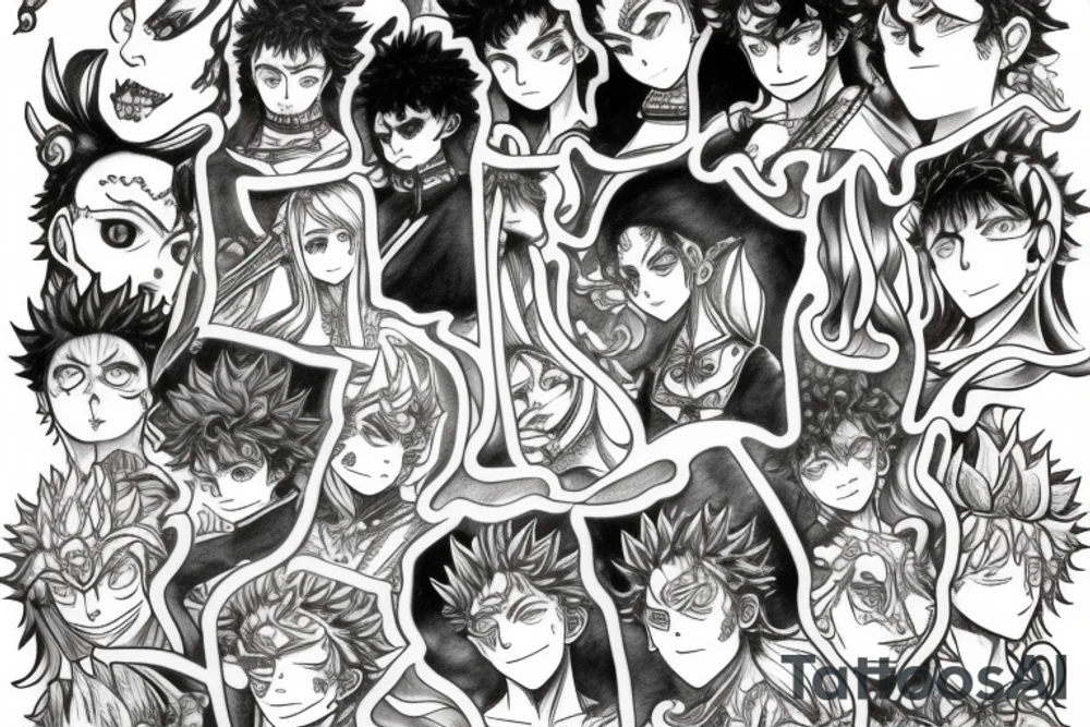 asta of black clover in hand tattoo idea