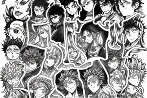 asta of black clover in hand tattoo idea