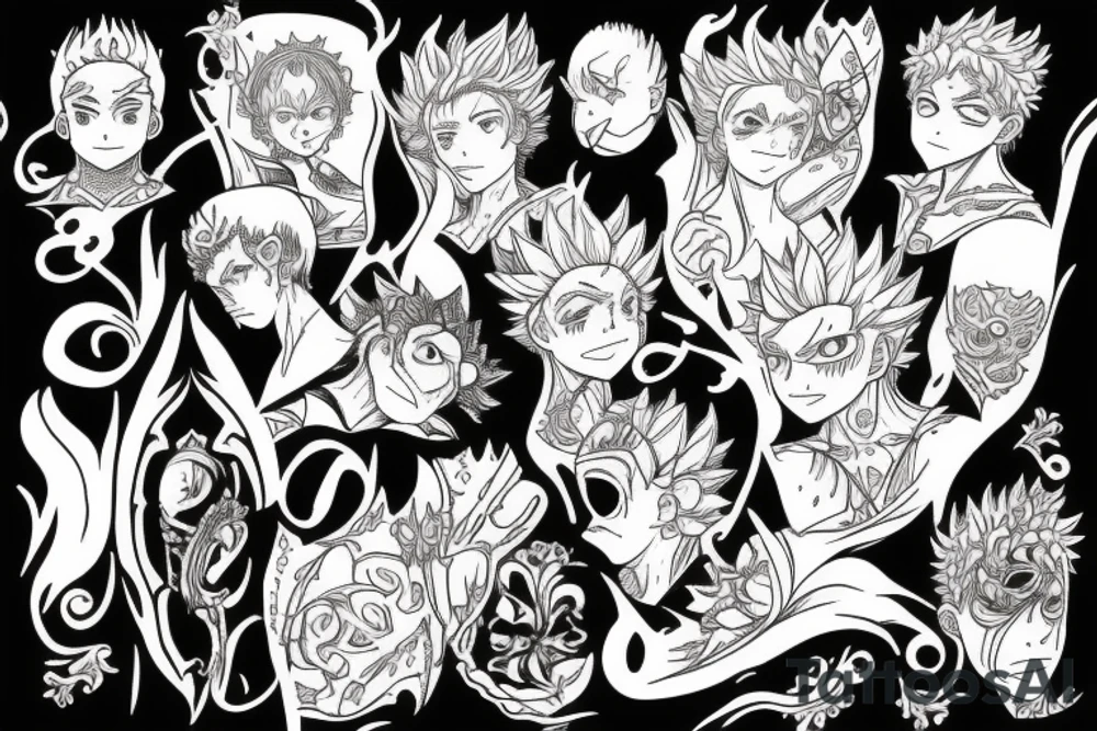 asta of black clover in hand tattoo idea