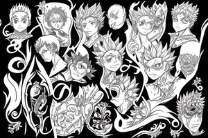 asta of black clover in hand tattoo idea
