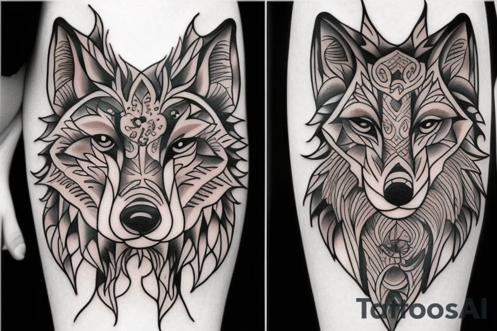 Wolf tattoo idea