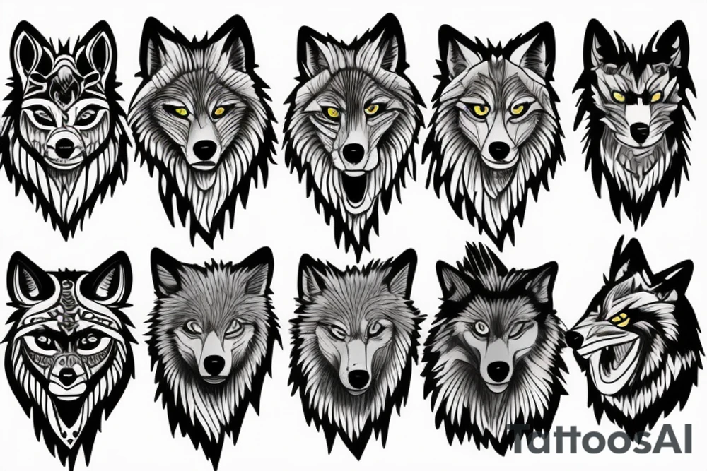 Wolf tattoo idea