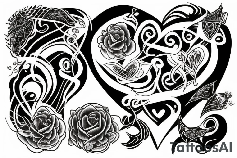 Balance of heart body and soul tattoo idea