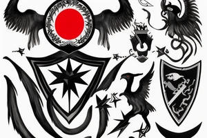 Albanian flag with skenderbeu tattoo idea