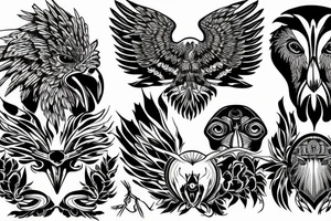 Eagle with two heads tattoo idea