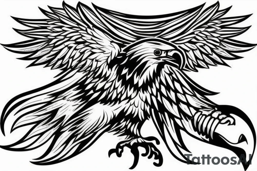 Eagle with two heads tattoo idea