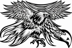 Eagle with two heads tattoo idea