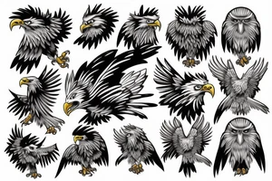 Scary Eagle tattoo idea