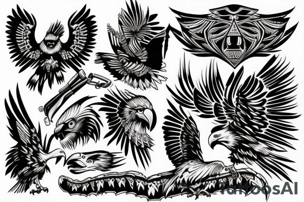 Scary Eagle tattoo idea