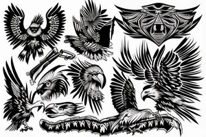 Scary Eagle tattoo idea