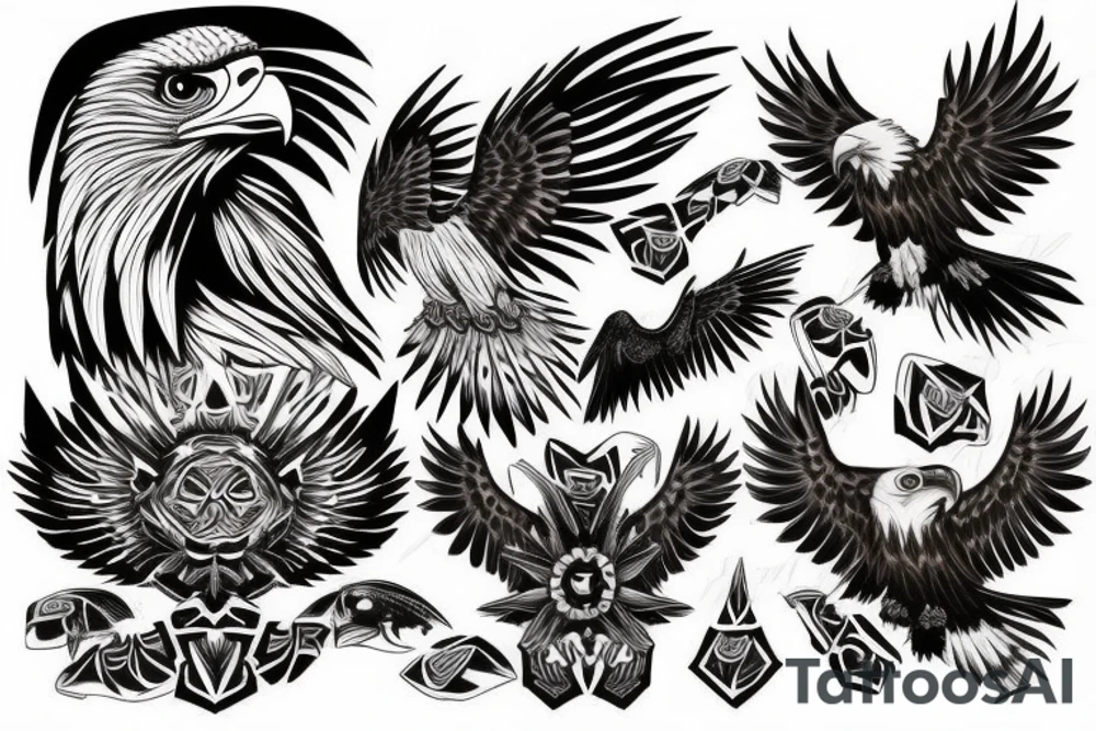 Scary Eagle tattoo idea