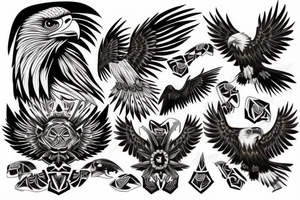 Scary Eagle tattoo idea