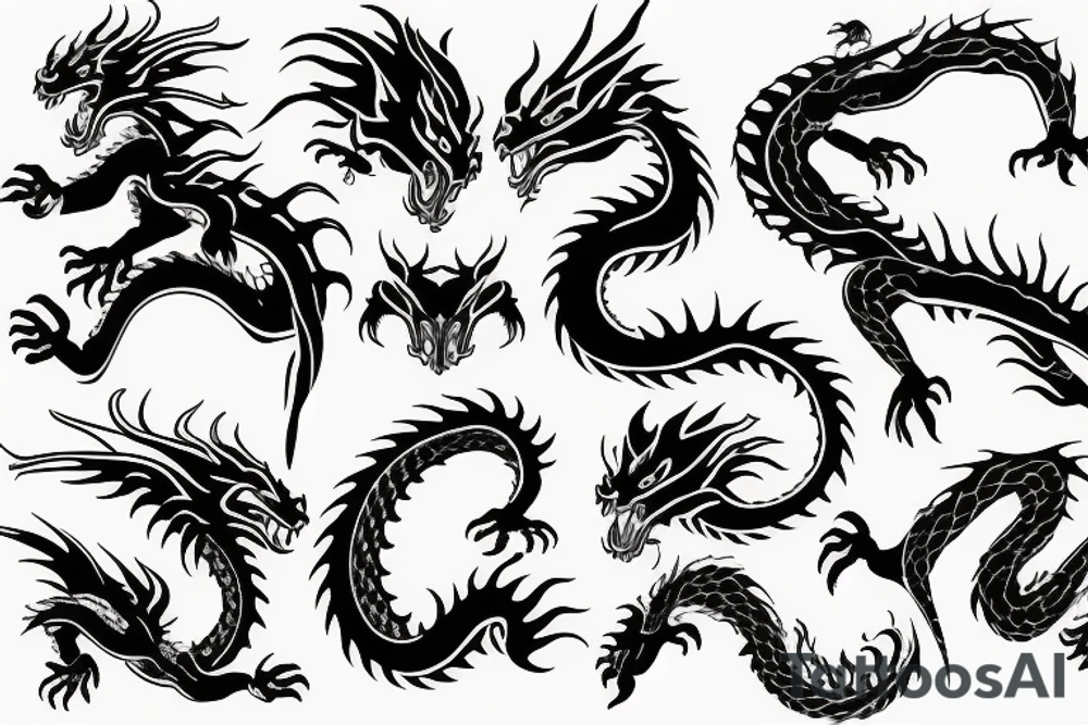 Dragon fire tattoo idea