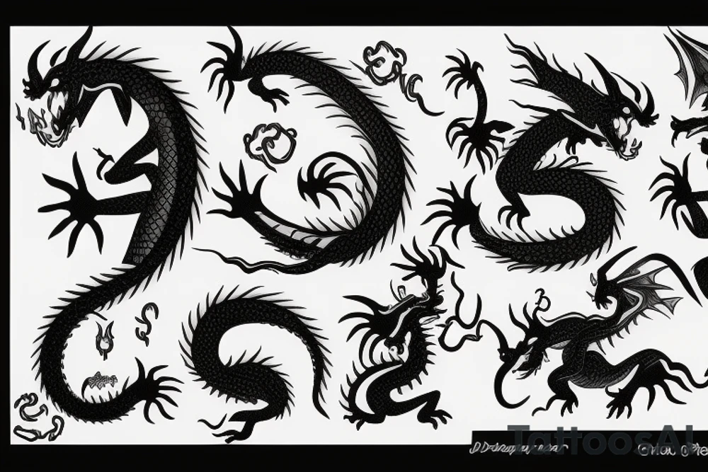 Dragon fire tattoo idea