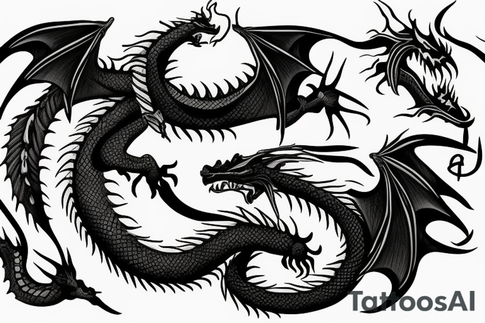 Dragon fire tattoo idea