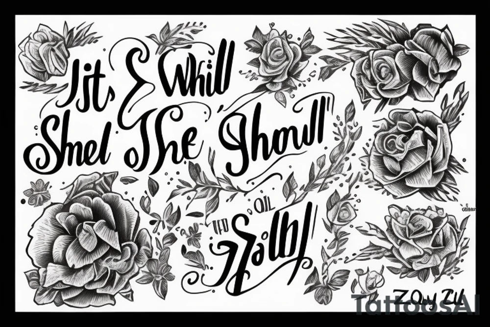 “It Shall Be Well” quote by Zolly tattoo idea