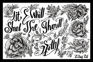 “It Shall Be Well” quote by Zolly tattoo idea