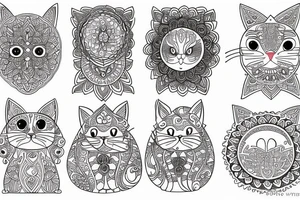 CAT Mandala tattoo idea