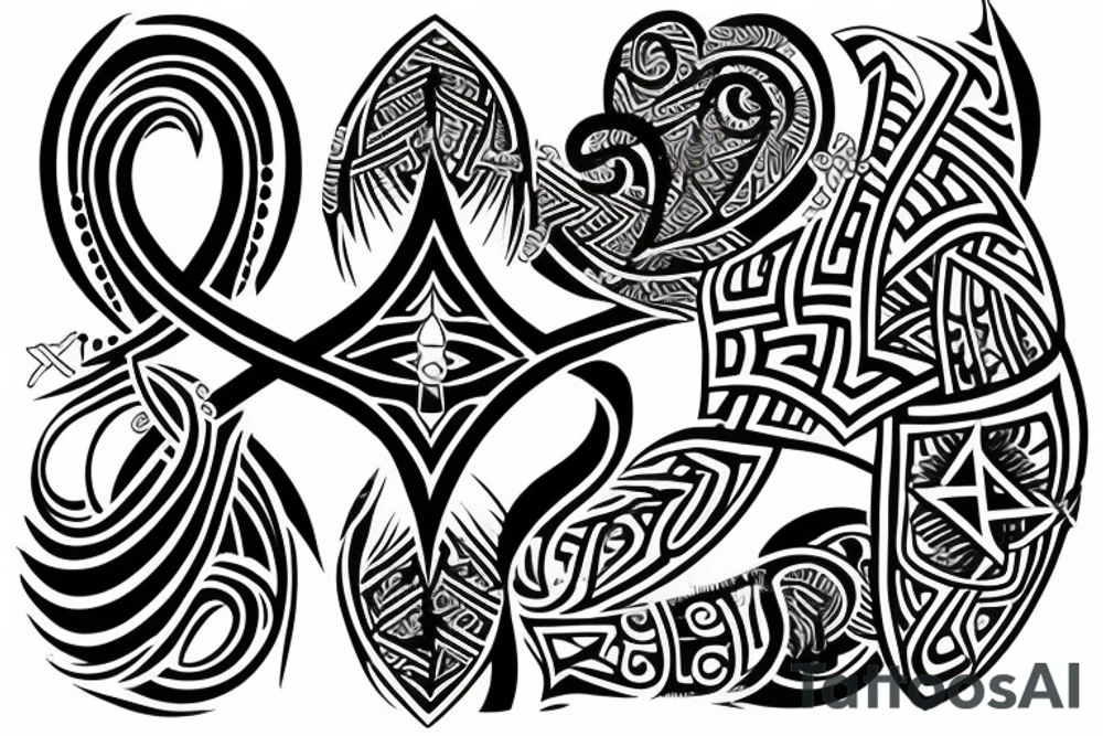 Ankh and infinity symbol combined together tattoo idea