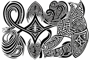 Ankh and infinity symbol combined together tattoo idea