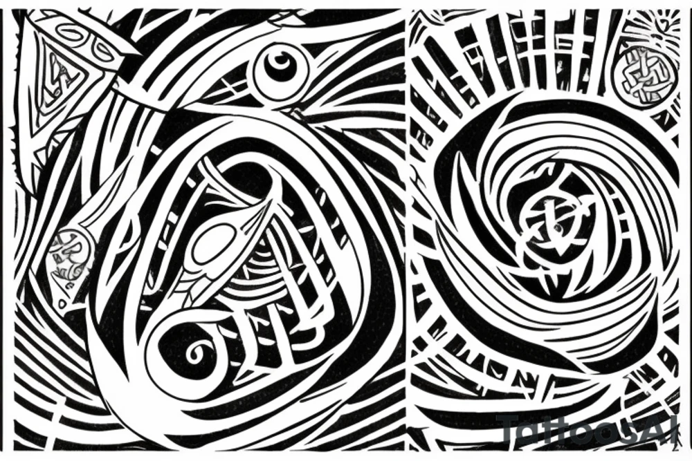 Ankh and infinity symbol tattoo idea