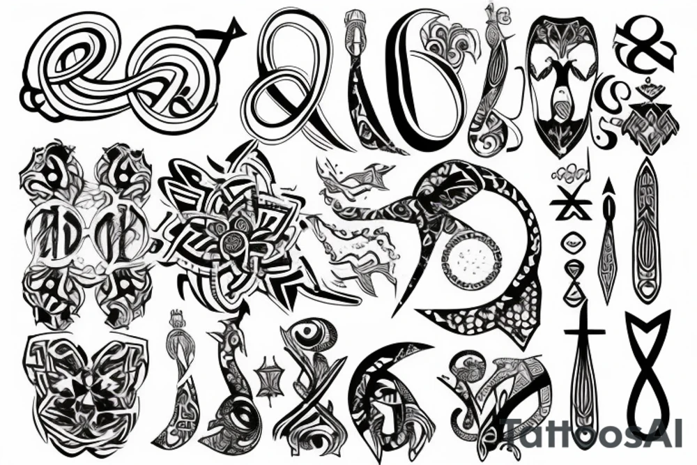 Ankh and infinity symbol tattoo idea